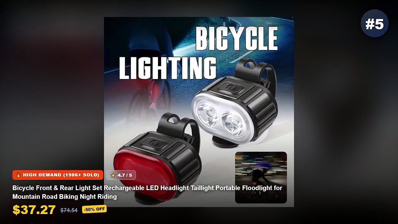 Why Everyone Is Buying Portable Bike Light - Bicycle Front & Rear Light Set Rechargeable LED Headlight Taillight Portabl...