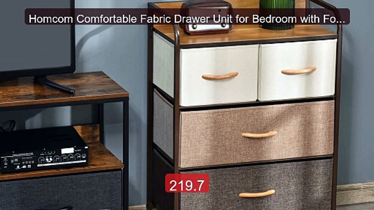 Homcom Comfortable Fabric Drawer Unit for Bedroom with Foldin... -- Amazing Value 2026 | Must Have!