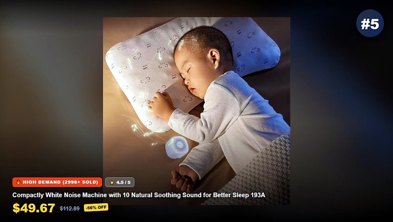 Compact White Noise Machine: Top 5 Best Sellers - Compactly White Noise Machine with 10 Natural Soothing Sound for Bette...
