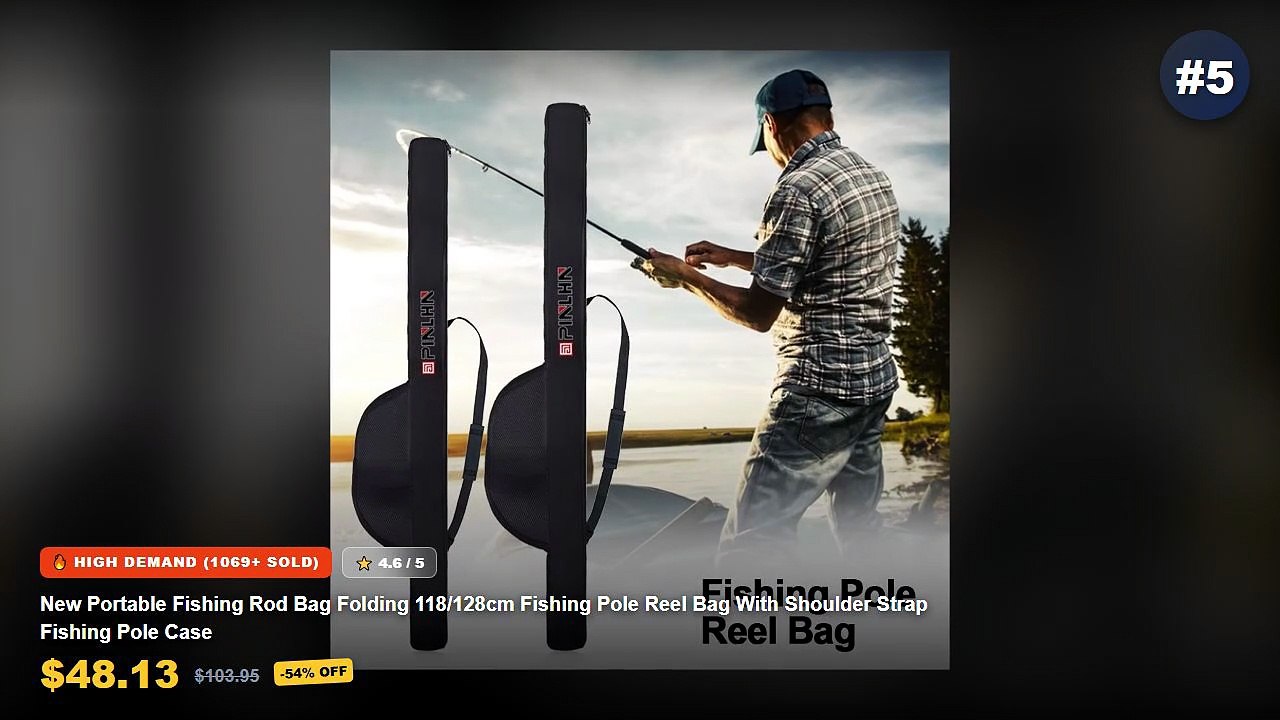 Cheap & Best Portable Fishing Reel Unboxing & Review - New Portable Fishing Rod Bag Folding 118/128cm Fishing Pole Reel ...