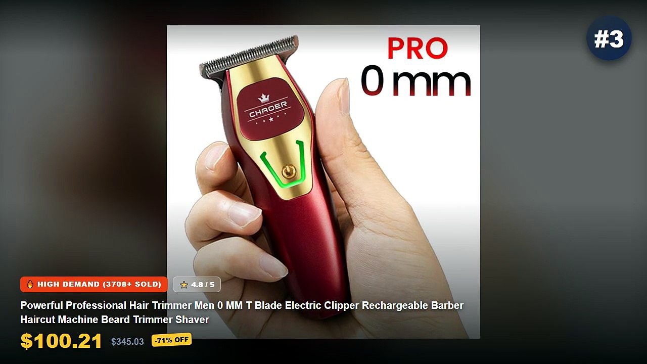 Amazing Rechargeable Beard Trimmer You Need To See - Hiena HYN 212 Electric Hair Clipper UBS Rechargeable Cordless Beard...