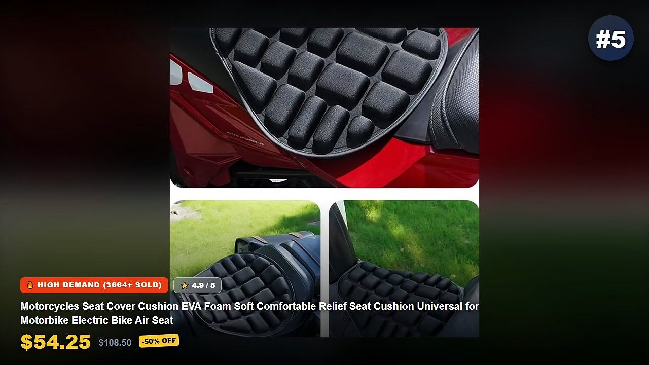 Cheap & Best Electric Seat Cushion Unboxing & Review - Motorcycles Seat Cover Cushion EVA Foam Soft Comfortable Relief S...