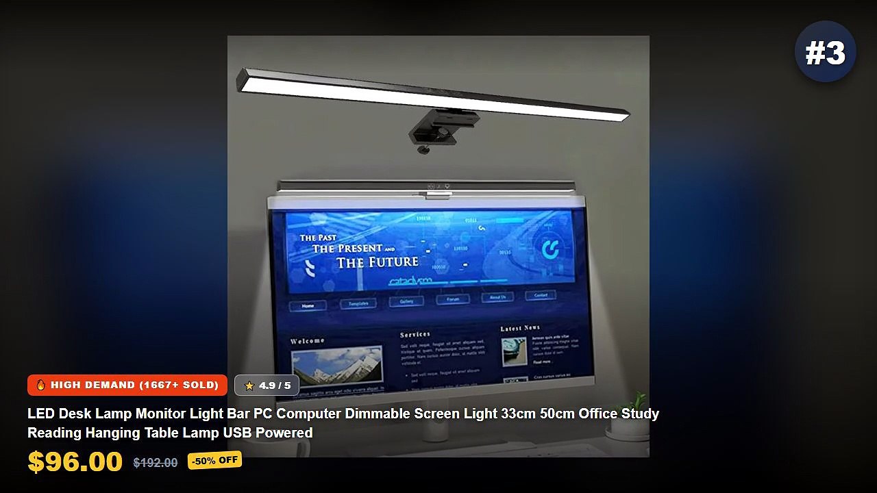 Top 5 Best Desk Lamp For Office (Must Have!) - USB Powered Foldable LED Desk Lamp, 3 Level Dimmable Cool White, Fixed An...