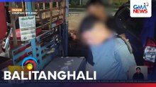 Delivery rider na nagbebenta umano ng ilegal na droga, arestado; sinusubukan pang kunan ng pahayag | Balitanghali