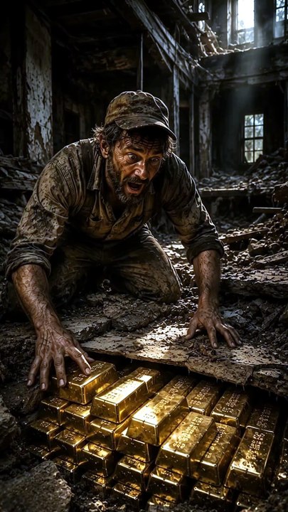 Farmer's Search Leads to Hidden Gold Bars Beneath an Abandoned Building! 💎    #HiddenGold #TreasureStory #Adventure #MysteryAdventure