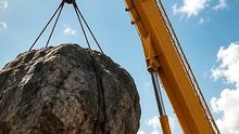🏗️ What Happened When the Crane Lifted the Giant Rock_ 😲 👉 __LIKE ❤️, SHARE 📲, and FOLLOW for more cinematic AI adventures, hidden mysteries, and unforgettable discoveries!    #Crane #GiantRock #RockCracks #Hi