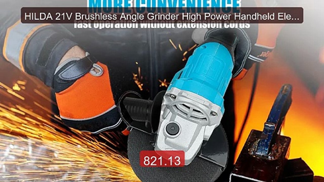 HILDA 21V Brushless Angle Grinder High Power Handheld Elect... -- Top Pick 2026 | Unbeatable Price!