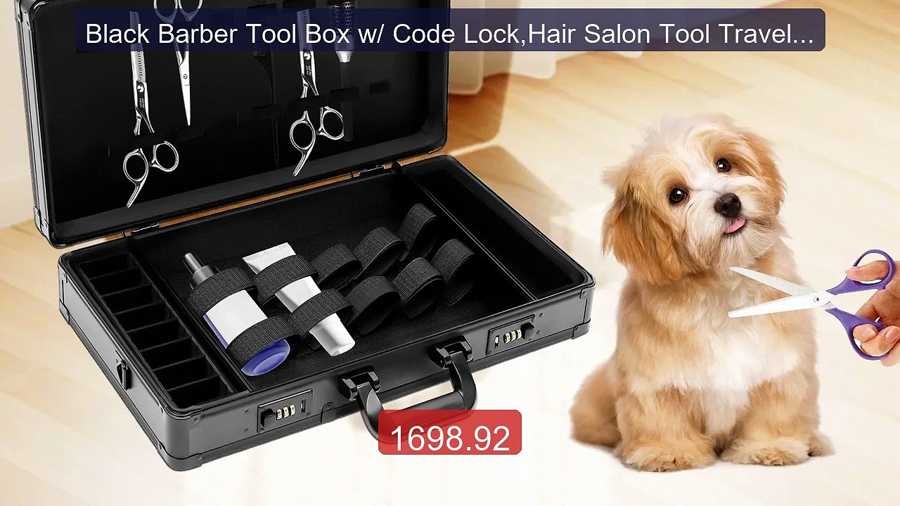 Black Barber Tool Box w/ Code Lock,Hair Salon Tool Travel Organizer... -- Top Rated 2026 | Buy Now!