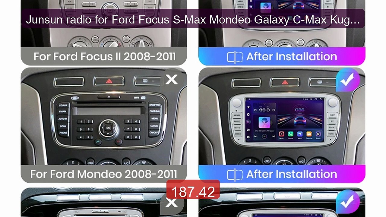 Junsun radio for Ford Focus S-Max Mondeo Galaxy C-Max Kuga Wir... -- Best Buy 2026 | Great Quality!