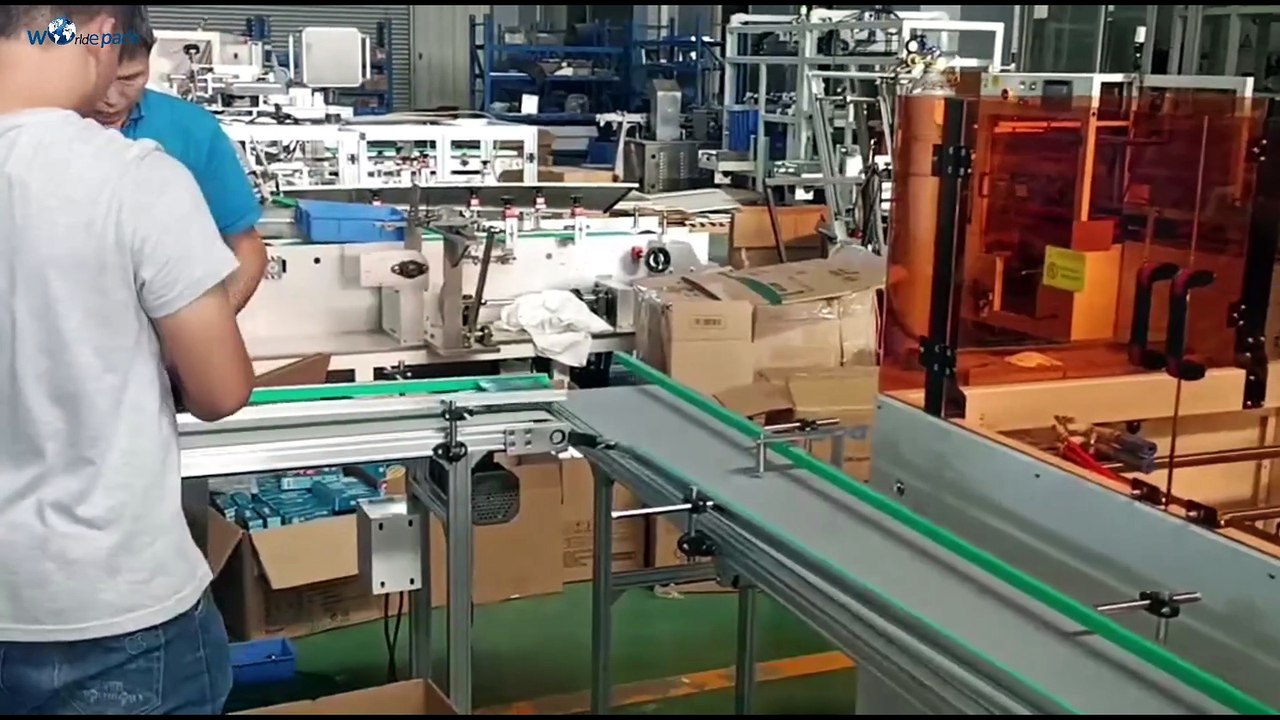 Teether Box Overhead Case Packing Line