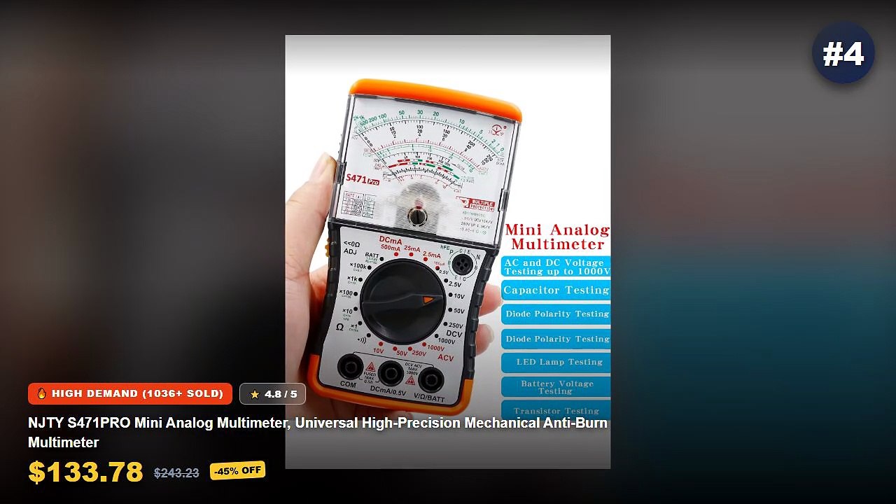 Ultimate Guide to the Best Mini Multimeter - NJTY T3 MINI Smart Digital Multimeter Color Screen USB Rechargeable 4000 Co...