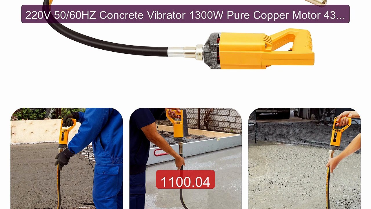 220V 50/60HZ Concrete Vibrator 1300W Pure Copper Motor 4300RPM... -- Hot Deal 2026 | Limited Offer!