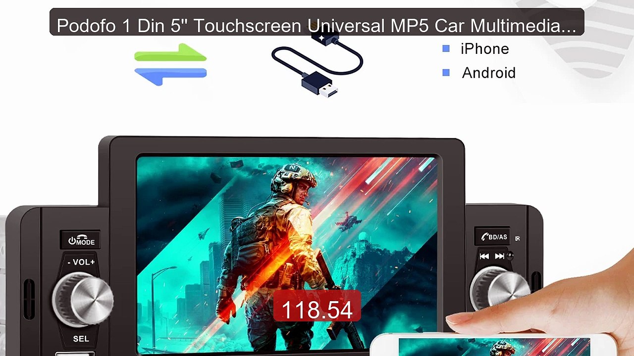 Podofo 1 Din 5'' Touchscreen Universal MP5 Car Multimedia P... -- Top Pick 2026 | Unbeatable Price!