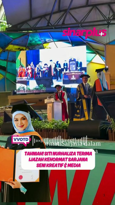 Tahniah! Siti Nurhaliza terima  Ijazah Kehormat Sarjana  Seni Kreatif & Media