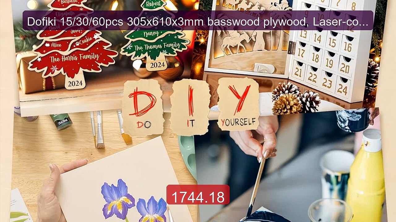 Dofiki 15/30/60pcs 305x610x3mm basswood plywood, Laser-compatible w... -- Top Rated 2026 | Buy Now!