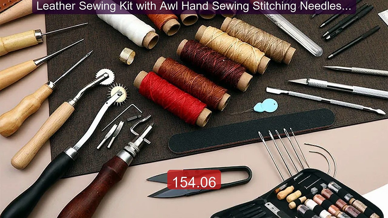 Leather Sewing Kit with Awl Hand Sewing Stitching Needles T... -- Top Pick 2026 | Unbeatable Price!