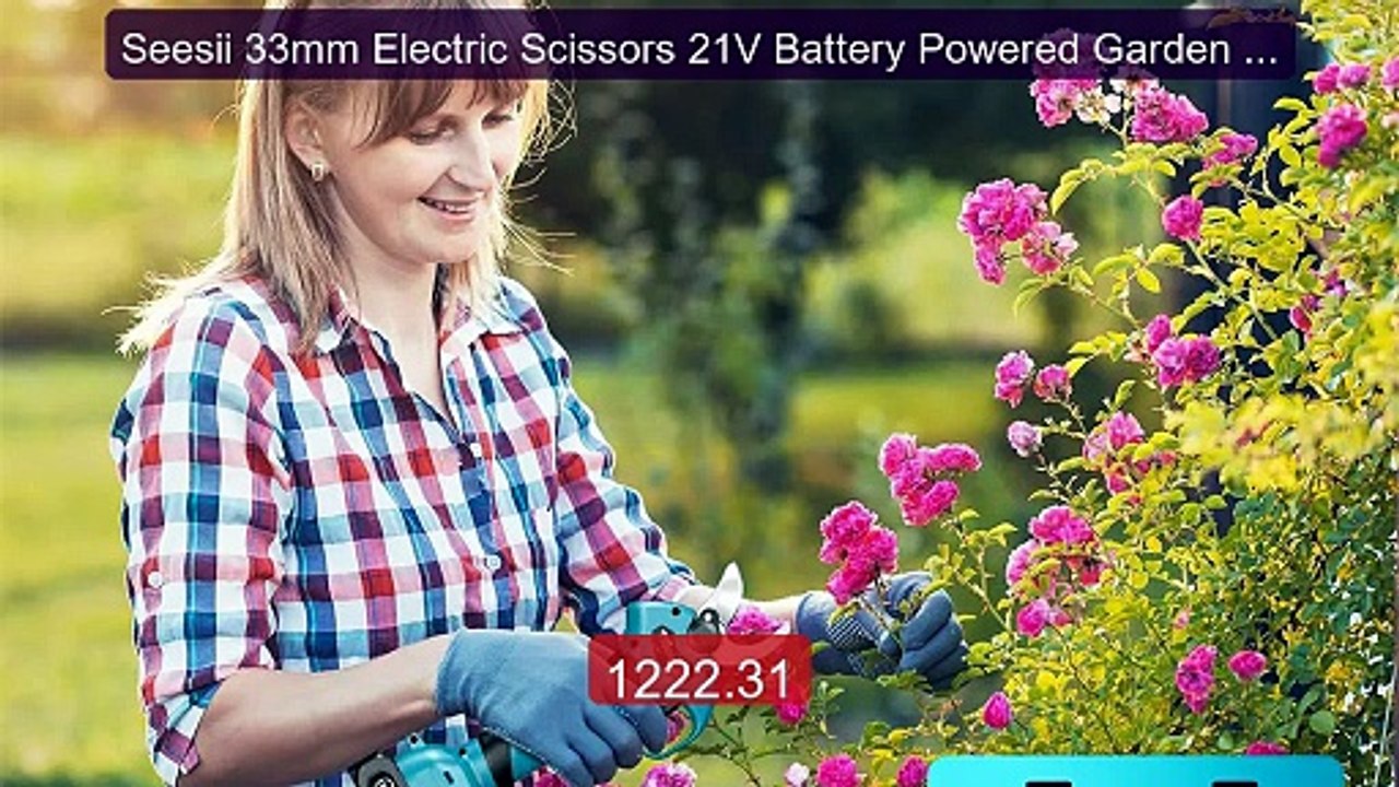 Seesii 33mm Electric Scissors 21V Battery Powered Garden Care ... -- Best Buy 2026 | Great Quality!