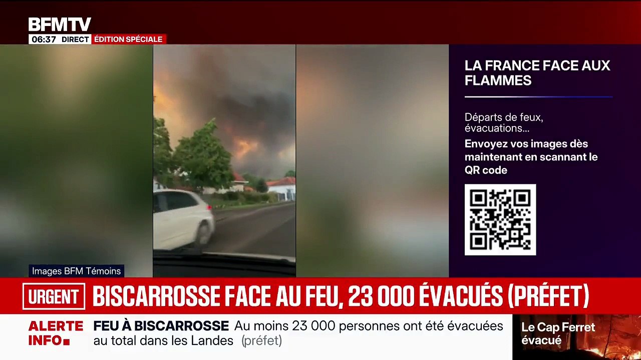 Incendie dans les Landes  : Des milliers de personnes sont en cours d'évacuation