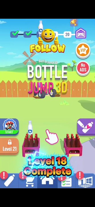 Bottle Jump 3D - Level 15 Complete