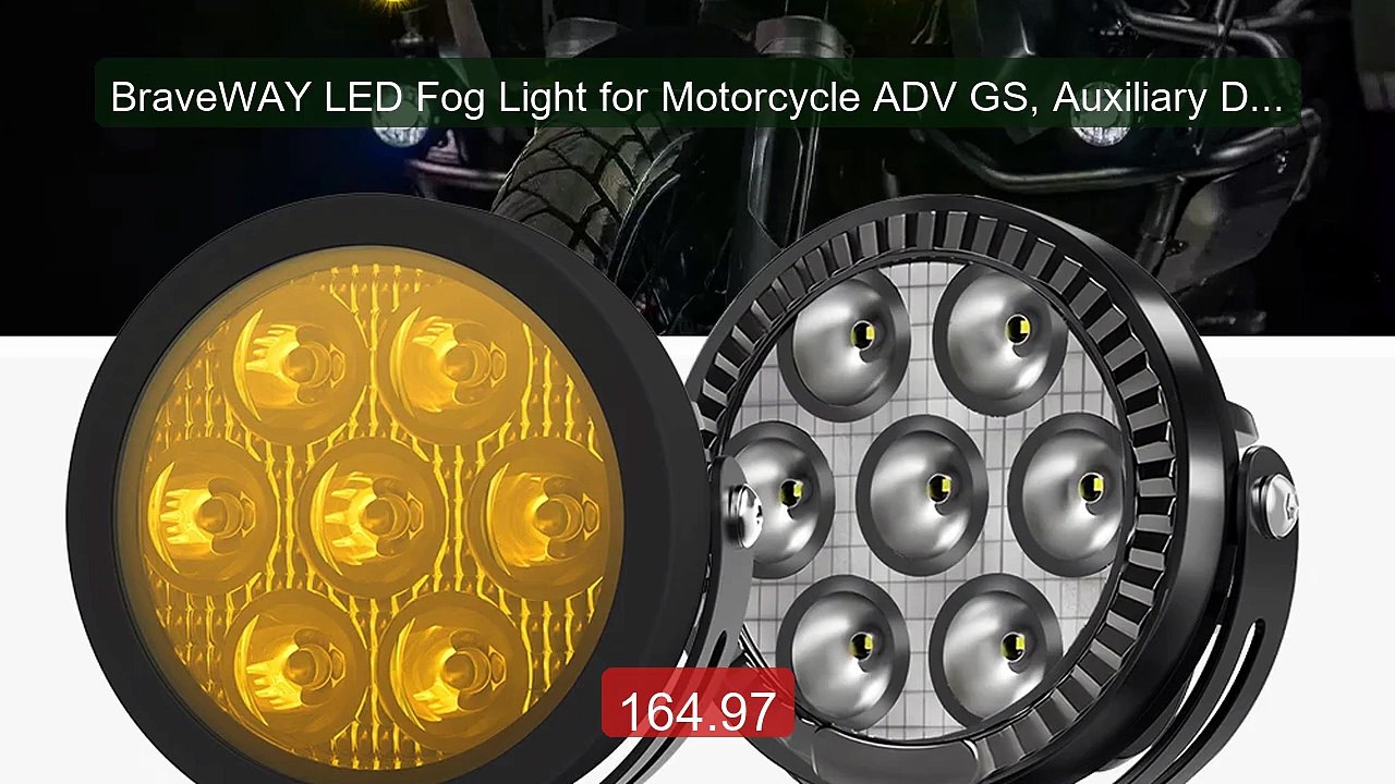 BraveWAY LED Fog Light for Motorcycle ADV GS, Auxiliary Drivi... -- Amazing Value 2026 | Must Have!