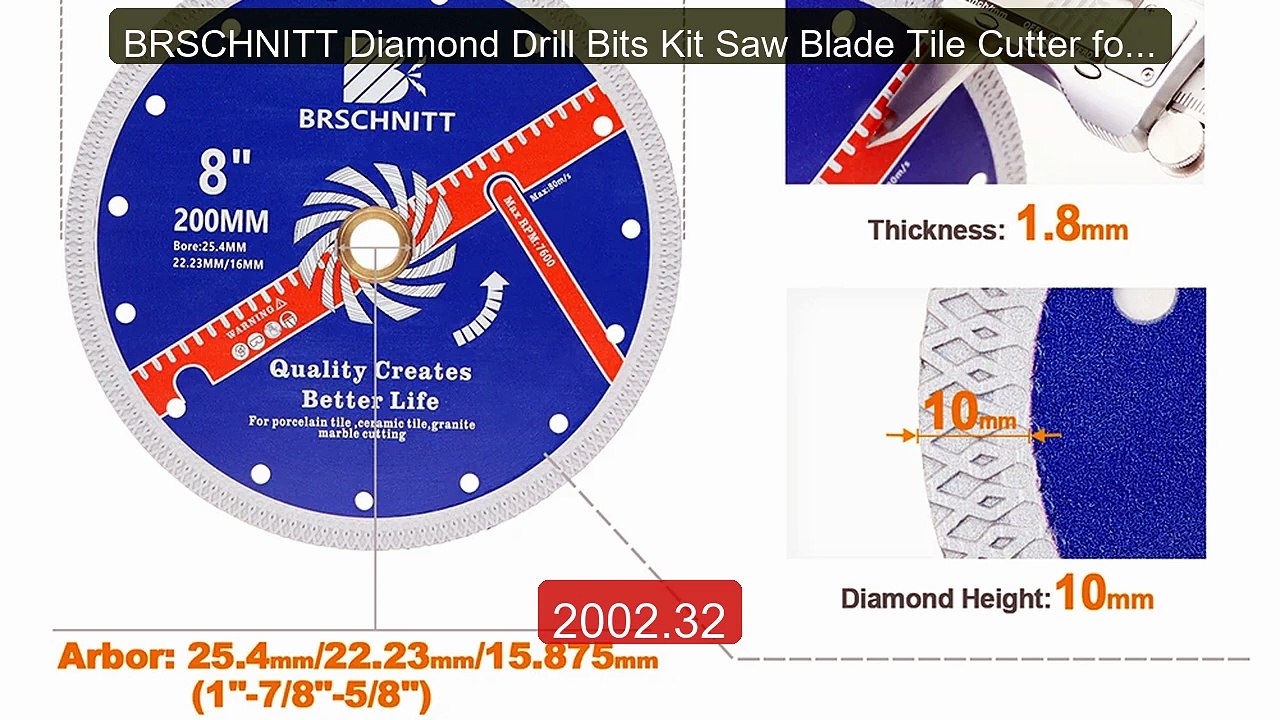 BRSCHNITT Diamond Drill Bits Kit Saw Blade Tile Cutter for Ceramic ... -- Top Rated 2026 | Buy Now!