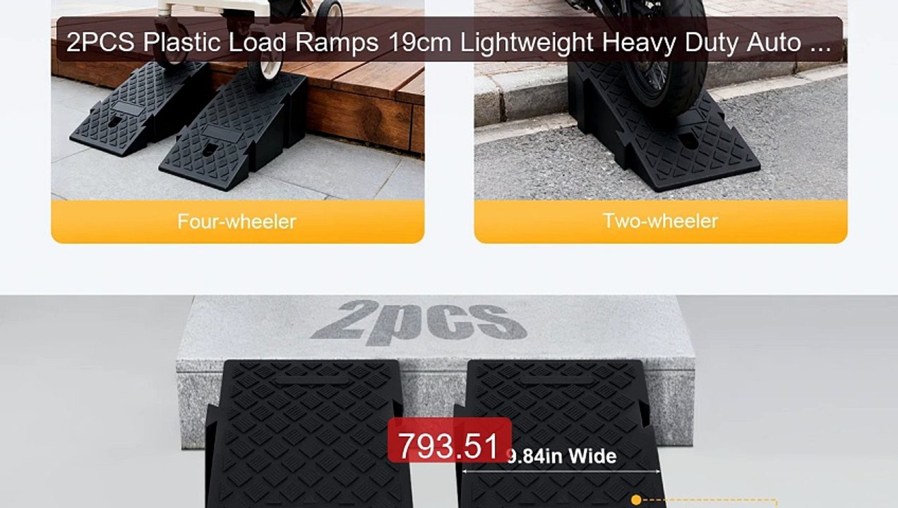 2PCS Plastic Load Ramps 19cm Lightweight Heavy Duty Auto Ramps... -- Hot Deal 2026 | Limited Offer!