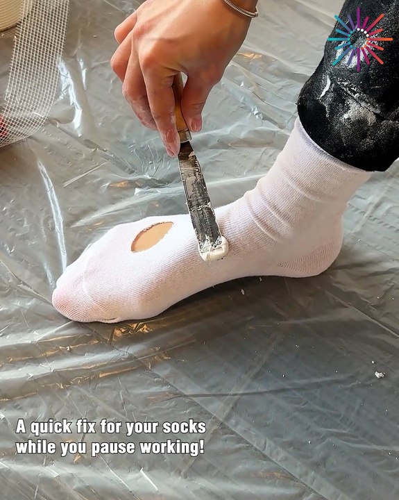Fixing walls or... customizing socks 👀