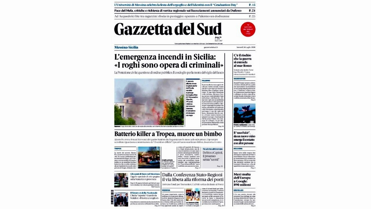 Rassegna stampa 24-07-2026 edizione Messina