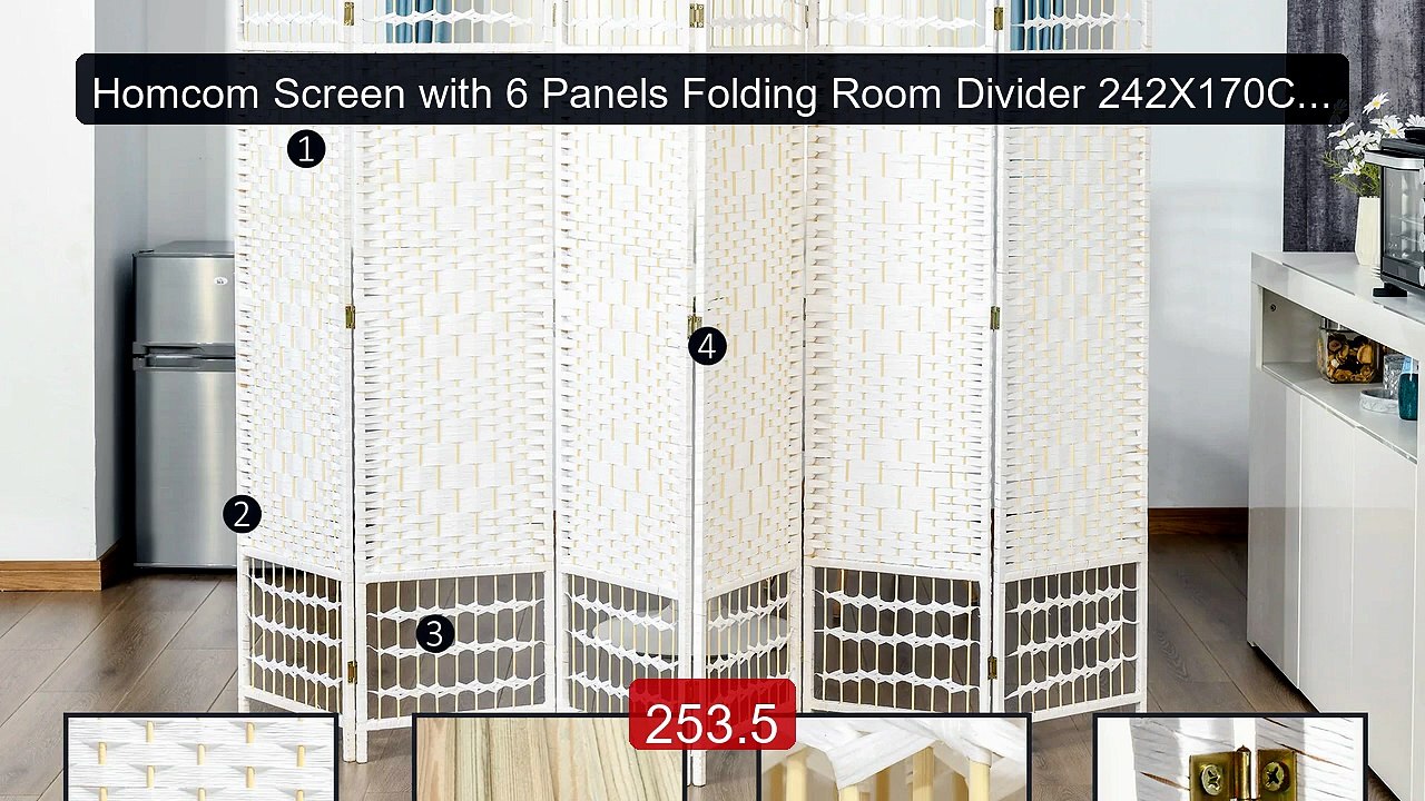 Homcom Screen with 6 Panels Folding Room Divider 242X170Cm for Livi... -- Top Rated 2026 | Buy Now!