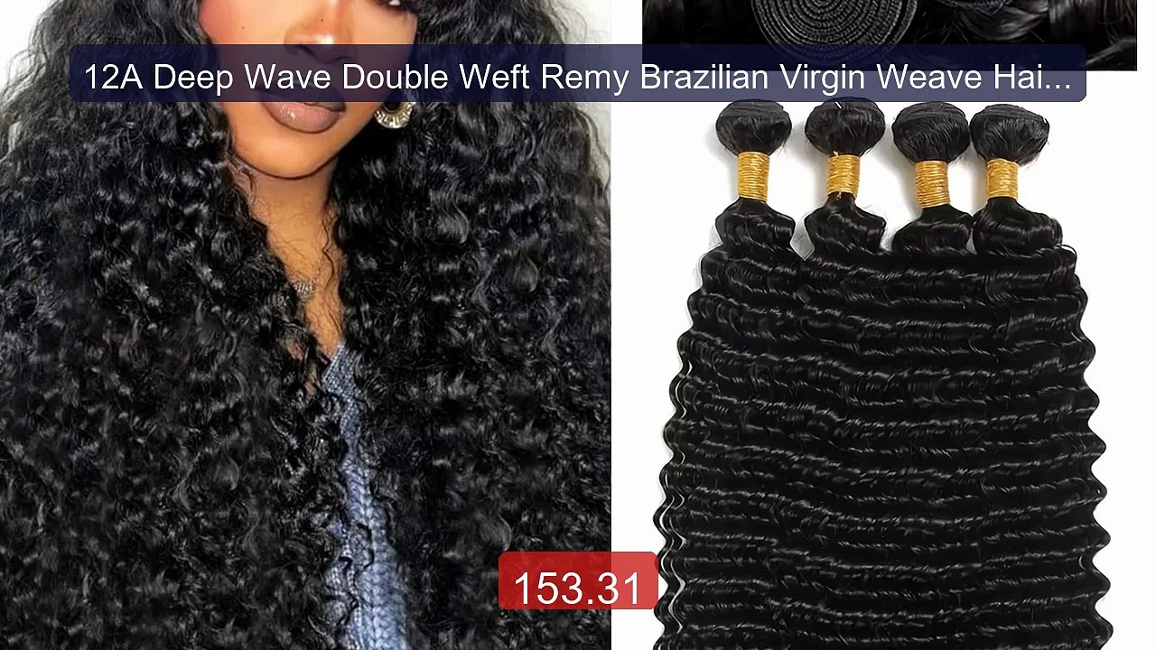 12A Deep Wave Double Weft Remy Brazilian Virgin Weave Hair Extensio... -- Top Rated 2026 | Buy Now!