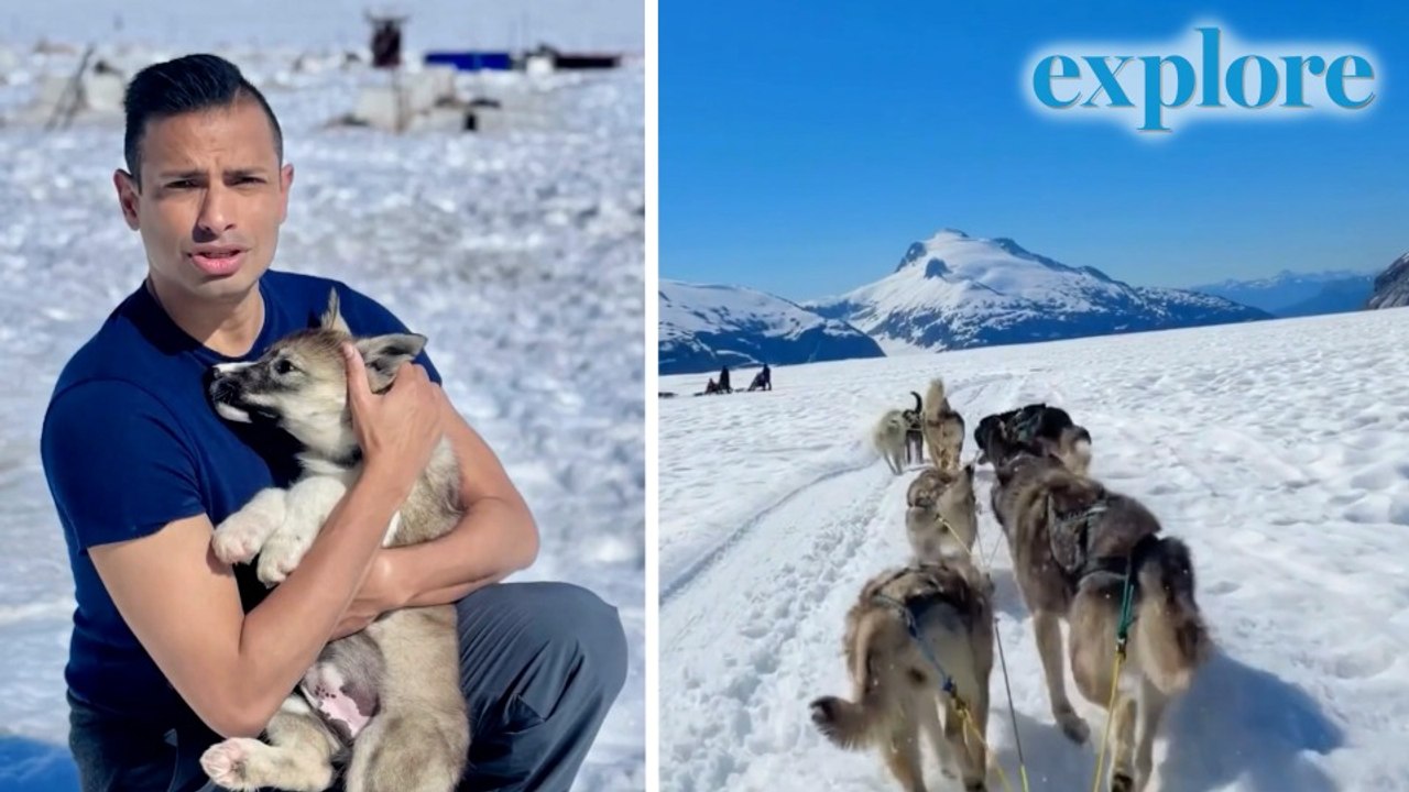 Dog sledding in Alaska