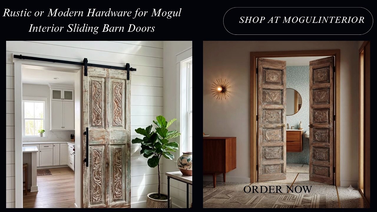 Rustic or Modern Hardware for Mogul Interior Sliding Barn Doors