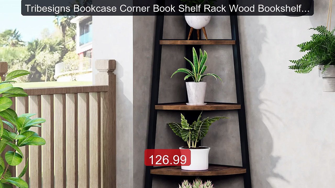 Tribesigns Bookcase Corner Book Shelf Rack Wood Bookshelf Stor... -- Hot Deal 2026 | Limited Offer!