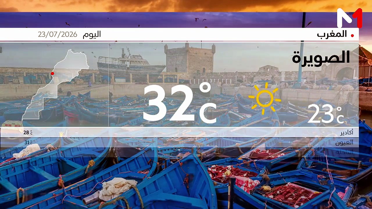 النشرة الجوية - 23/07/2026
