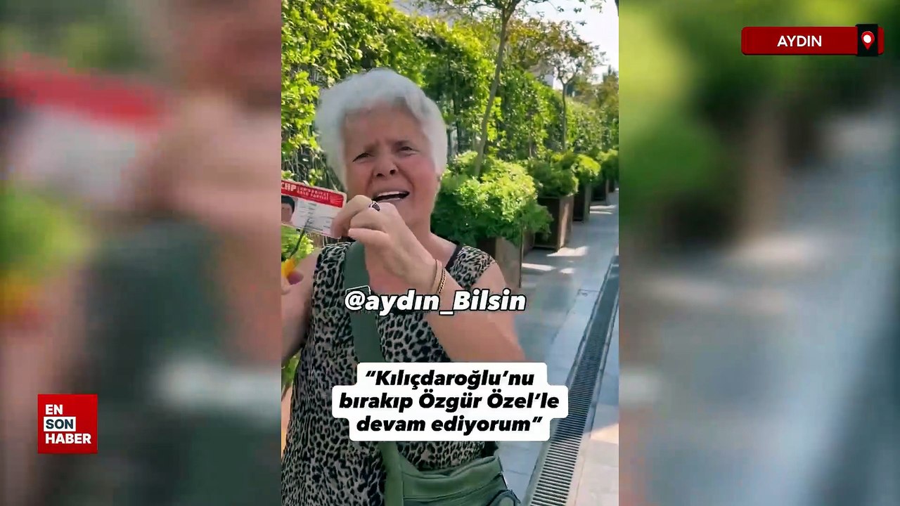 Aydın'da CHP'li teyze üyelik kartını keser gibi yaptı