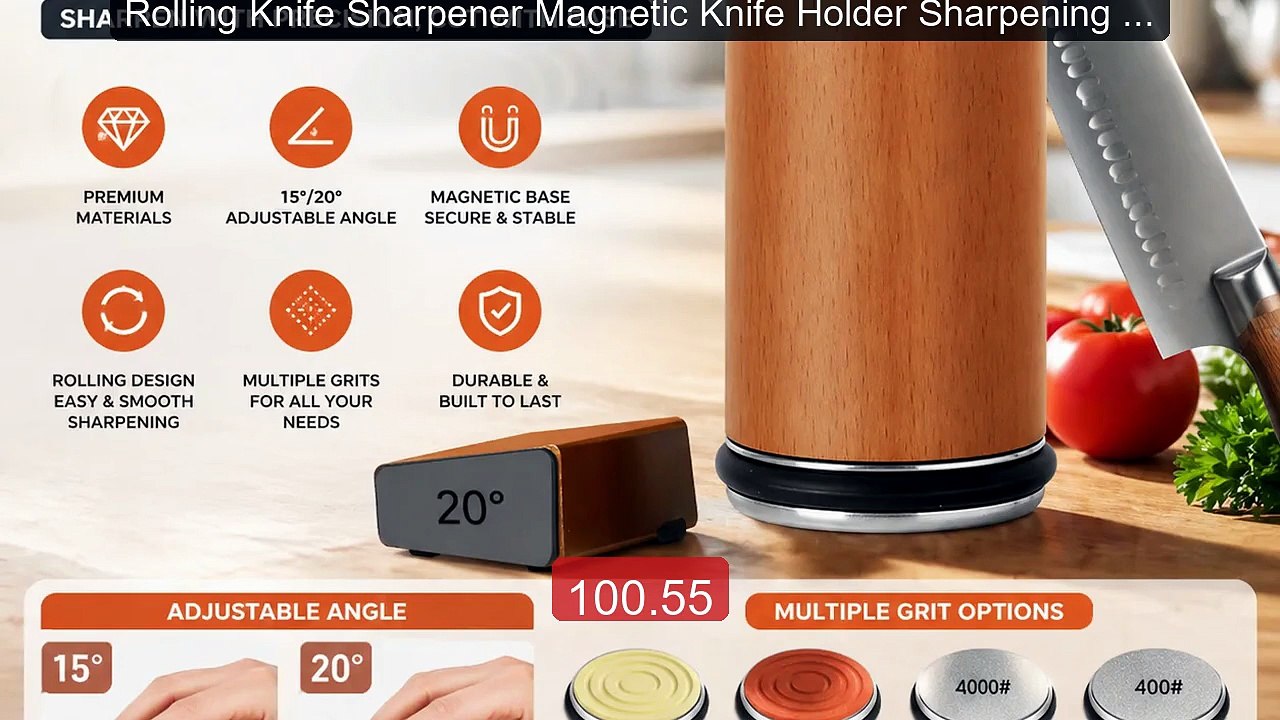Rolling Knife Sharpener Magnetic Knife Holder Sharpening Ston... -- Amazing Value 2026 | Must Have!