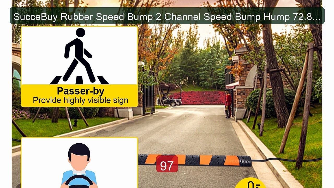 SucceBuy Rubber Speed Bump 2 Channel Speed Bump Hump 72.8x12.2... -- Best Buy 2026 | Great Quality!