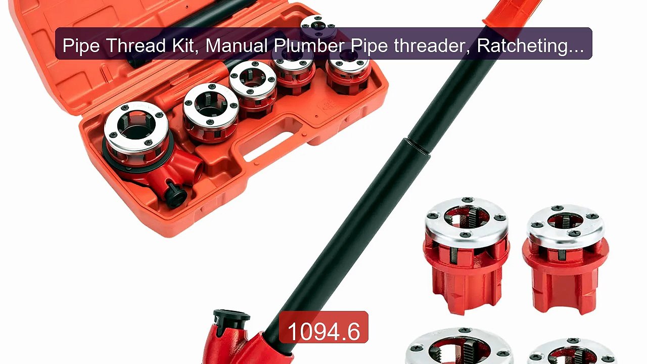 Pipe Thread Kit, Manual Plumber Pipe threader, Ratcheting Thre... -- Best Buy 2026 | Great Quality!