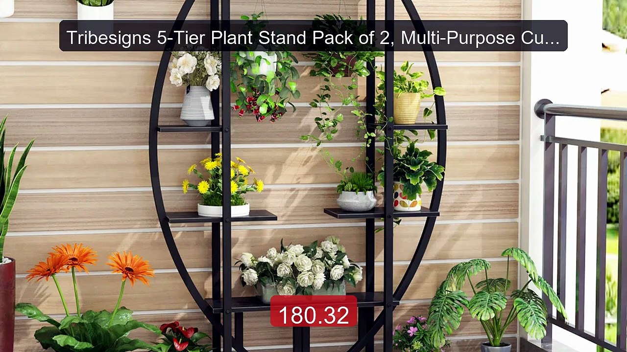 Tribesigns 5-Tier Plant Stand Pack of 2, Multi-Purpose Curved ... -- Hot Deal 2026 | Limited Offer!