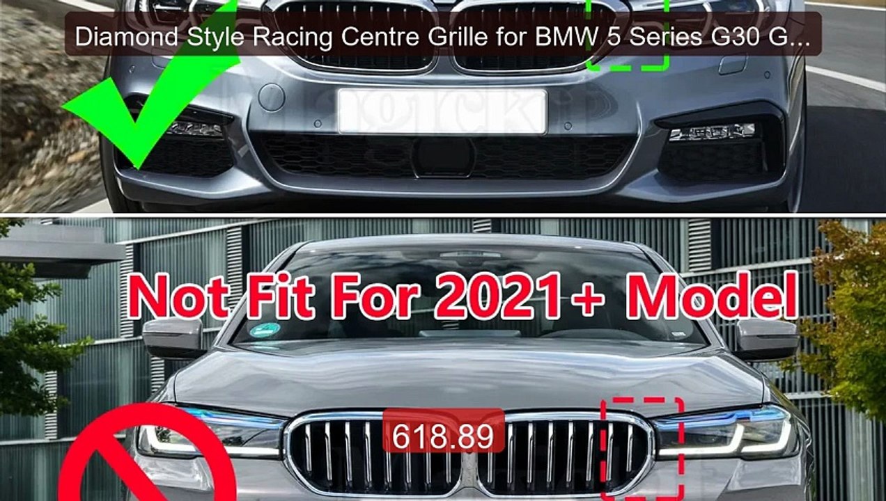 Diamond Style Racing Centre Grille for BMW 5 Series G30 G31 520i 53... -- Top Rated 2026 | Buy Now!