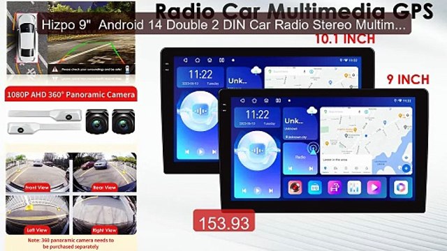 Hizpo 9 Android 14 Double 2 DIN Car Radio Stereo Multimedia Playe... Top Rated 2026 | Buy Now!