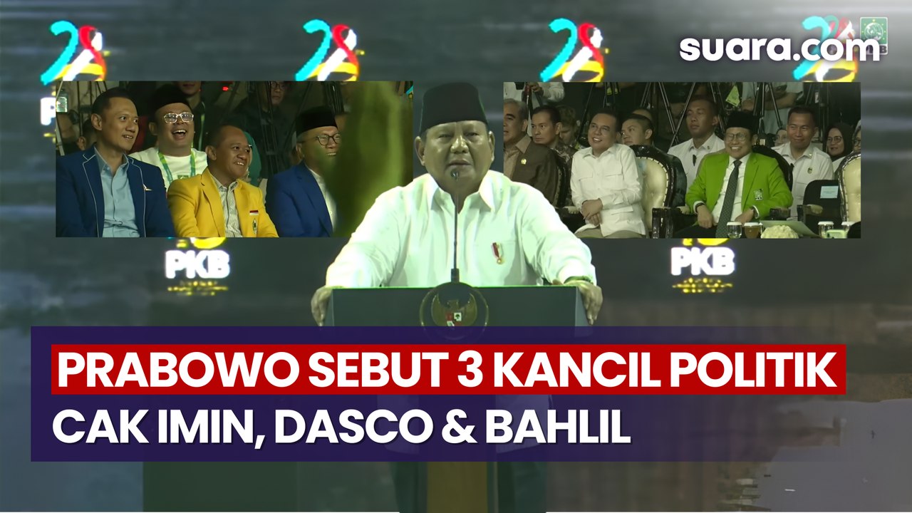 Prabowo Sebut Cak Imin, Dasco dan Bahlil 3 Kancil Politik: Kalau Mereka Kumpul Repot Kita!