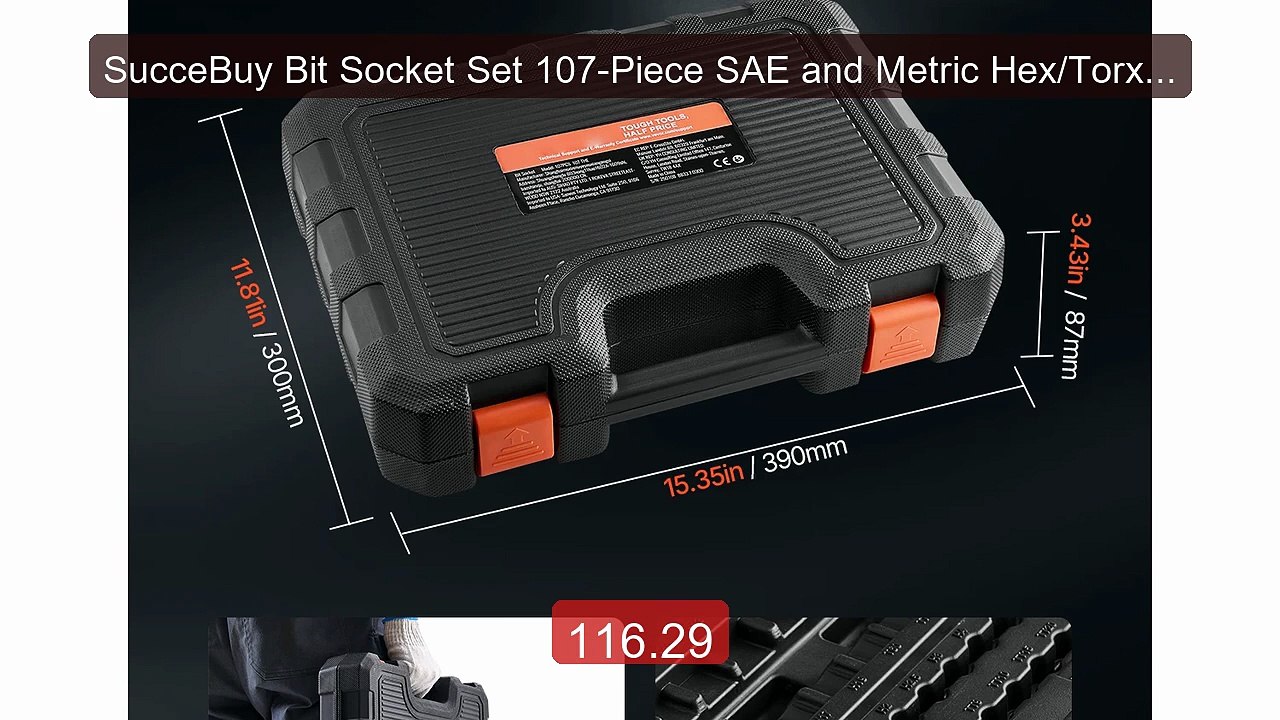 SucceBuy Bit Socket Set 107-Piece SAE and Metric Hex/Torx/Exte... -- Best Buy 2026 | Great Quality!