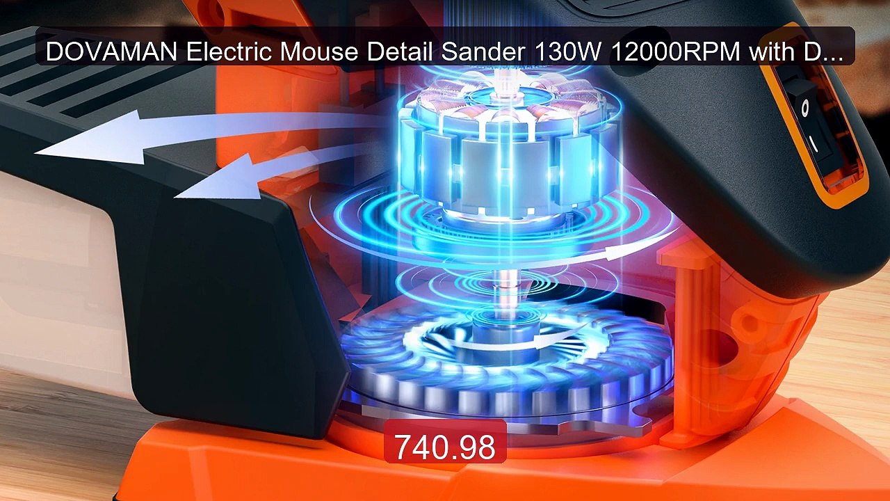 DOVAMAN Electric Mouse Detail Sander 130W 12000RPM with Dust Colle... -- Best Deal 2026 | Shop Now!