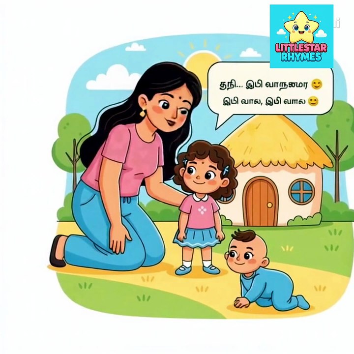 🏃‍♀️ ஓடி வாங்க! அம்மா அப்பா கூப்பிடும் குட்டி | தமிழ் குழந்தைகள் பாடல் | Little Star Rhymes Tamil