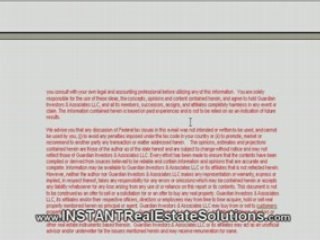 INSTANTRealEstateSolutions.com - Investing Tips pt.6
