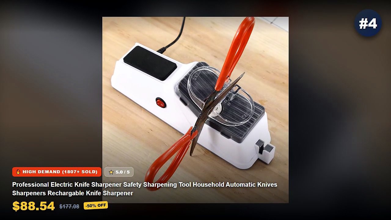 Best Rechargeable Knife Sharpener on AliExpress | Review - Electric Knife Sharpener kitchen Adjustable Speed Sharpening ...