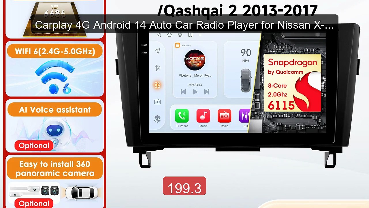 Carplay 4G Android 14 Auto Car Radio Player for Nissan X-Trail... -- Hot Deal 2026 | Limited Offer!