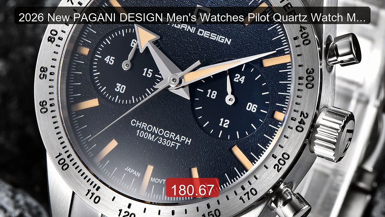 2026 New PAGANI DESIGN Men's Watches Pilot Quartz Watch Men St... -- Hot Deal 2026 | Limited Offer!