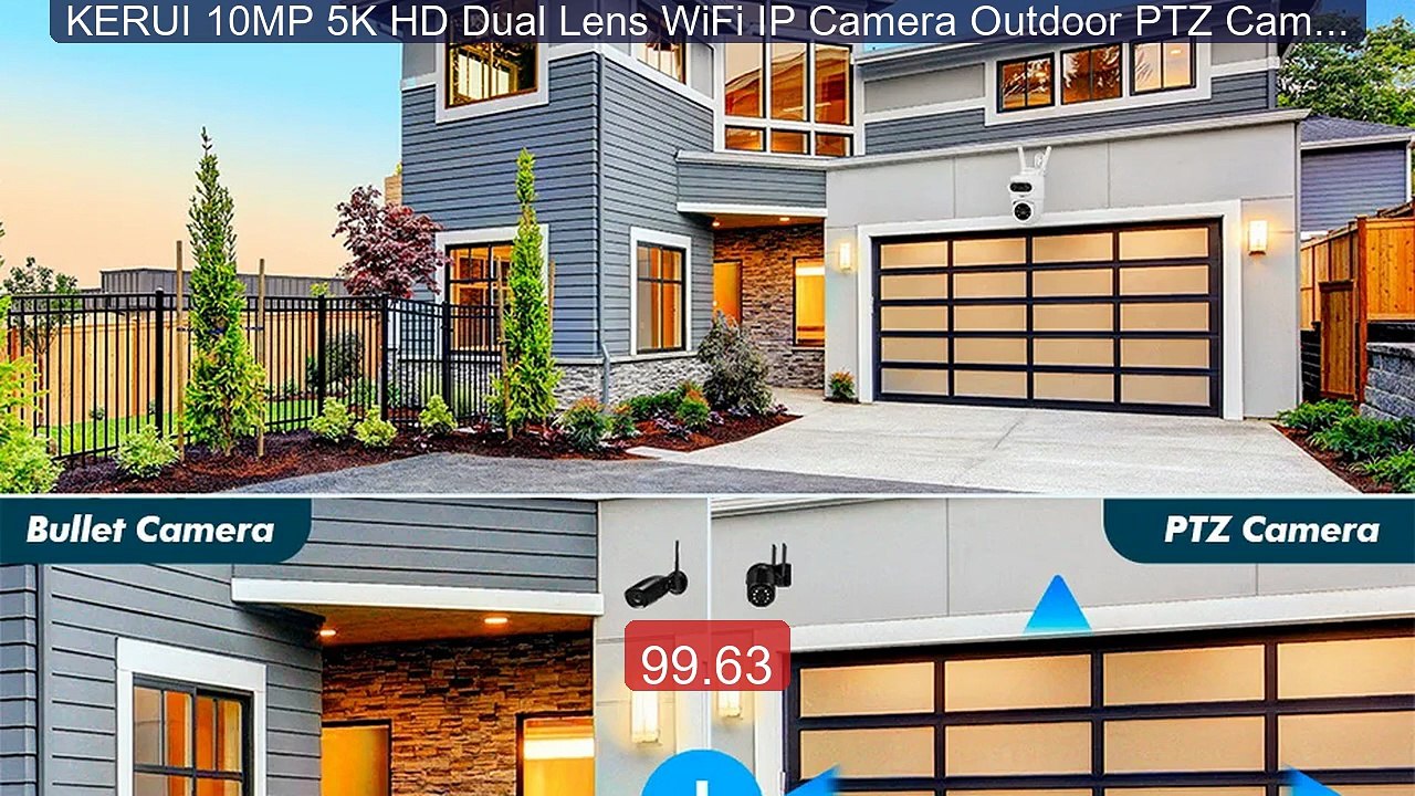 KERUI 10MP 5K HD Dual Lens WiFi IP Camera Outdoor PTZ Camera Wirele... -- Top Rated 2026 | Buy Now!